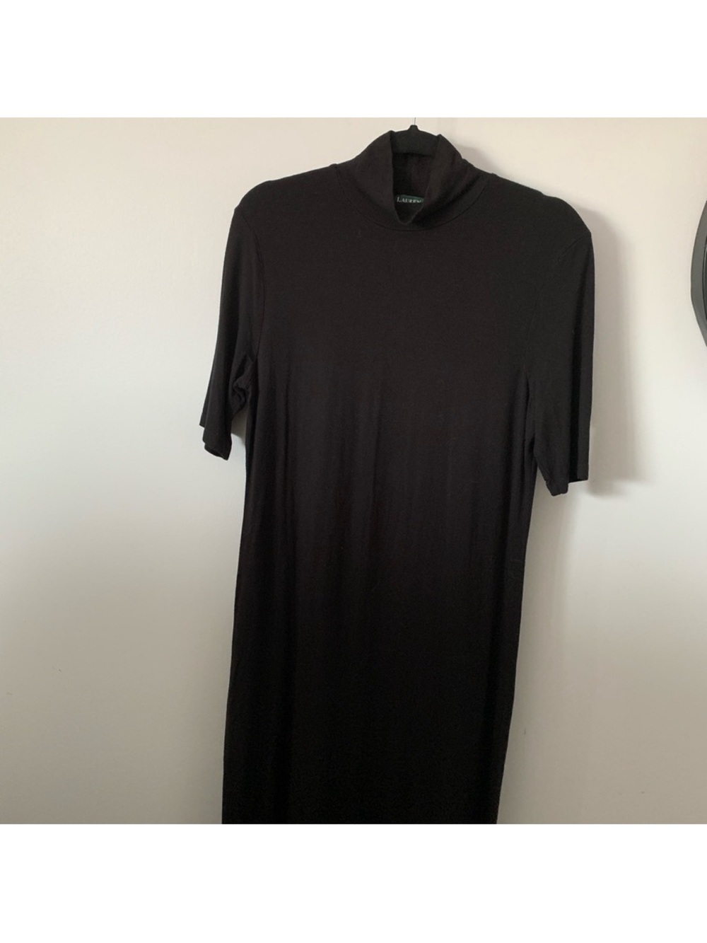 Ralph Lauren Black Short-Sleeve Mock Neck Shirt
